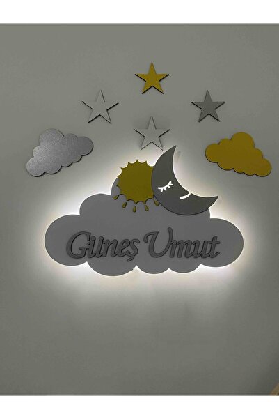 woodengifts Çocuk Odası Dekoratif Gece Lambası Aydınlatma