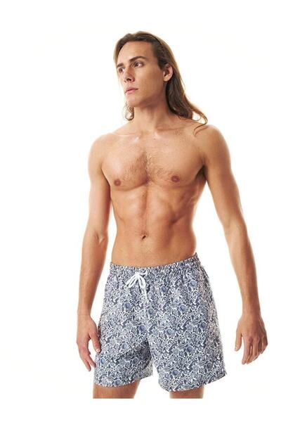 Shikoo Swimwear Beli Lastikli Ve Arka Cebi Cırtlı Erkek Şort Mayo