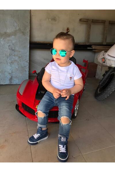 Burçak Butik Комплект із 2 предметів: рвані джинси/футболка для хлопчика