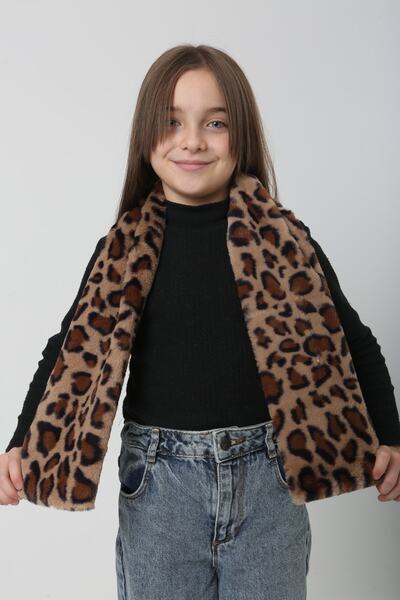 BALIENTE М'яка дитяча шарф-хомут з леопардовим візерунком