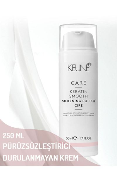 Keune Keratin Smooth Silkening Polish Smoothing Non-Rinse Cream 50 Ml