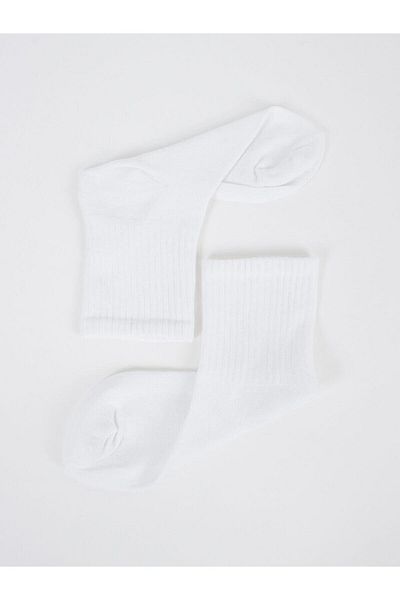 EG everything 6 Pairs of White Plain College Socks (36-44)