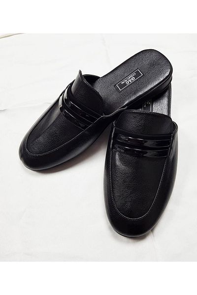 GC Men's Slippers - Non-Slip Dowry, Belted, Black 380