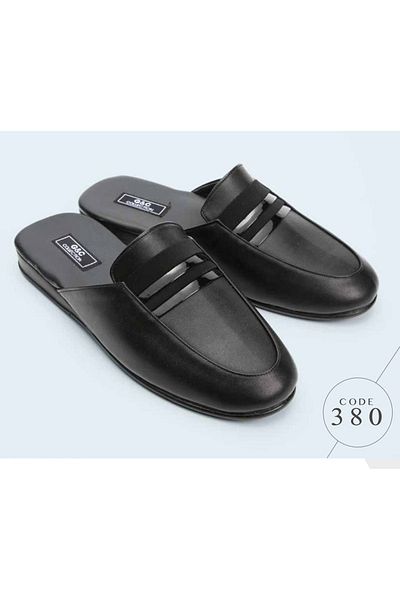 GC Men's Slippers - Non-Slip Dowry, Belted, Black 380