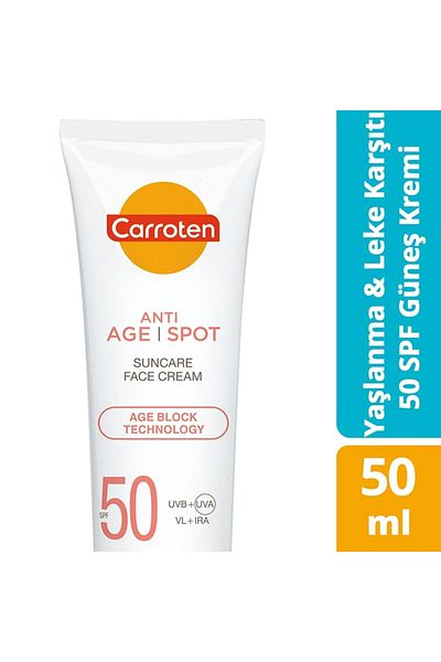 Carroten Anti Age Spot Spf50 High Protective Facial Sun Cream 50 ml