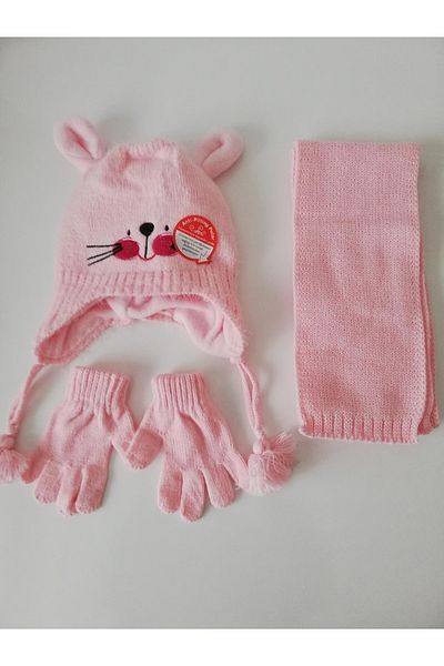 Kitti Girl's Scarf Beanie Gloves Triple Set K22160-02-062 1-4 Years