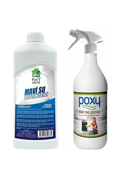 Poxy Ağır Yağ Çözücü 1 Lt & Mavi Su 1 Lt