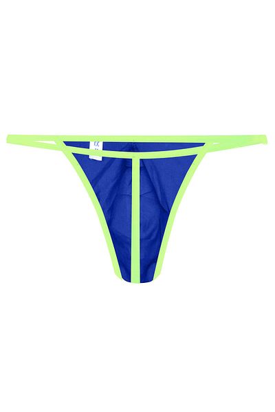 darkzone Neon Elastic Blue Men's Thong