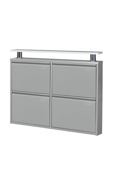 KASER Gri 2+2 Metal Ayakkabılık