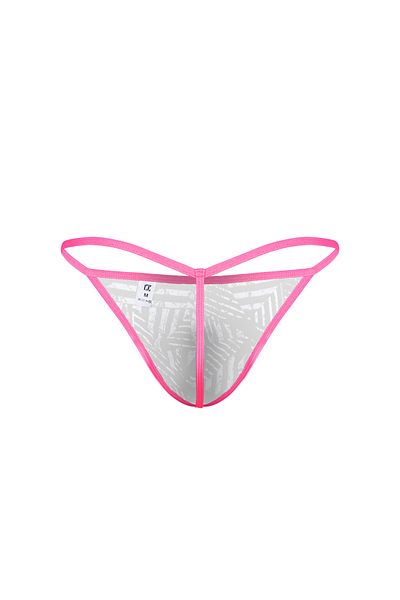 darkzone Neon Elastic Striped Patterned Black Men's Thong