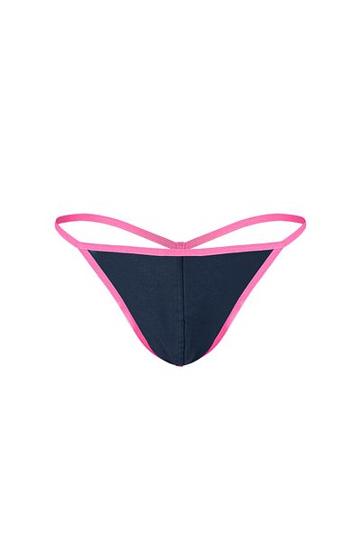darkzone Neon Elastic Navy Blue Men's Thong