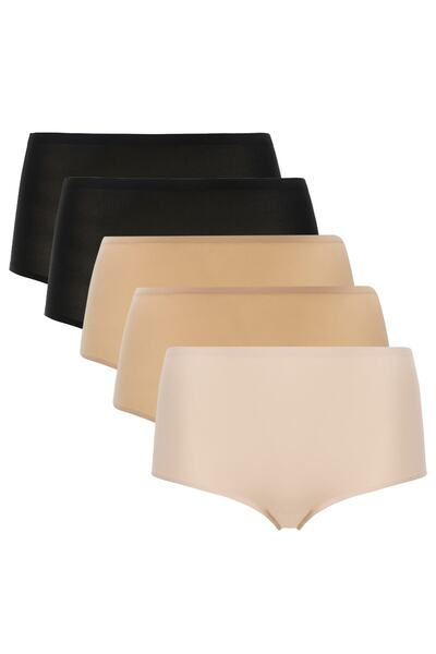 Chantelle Damen Taillen-Slip 5er Pack - SoftStretch, nahtlos, Baumwolle, Einheitsgröße