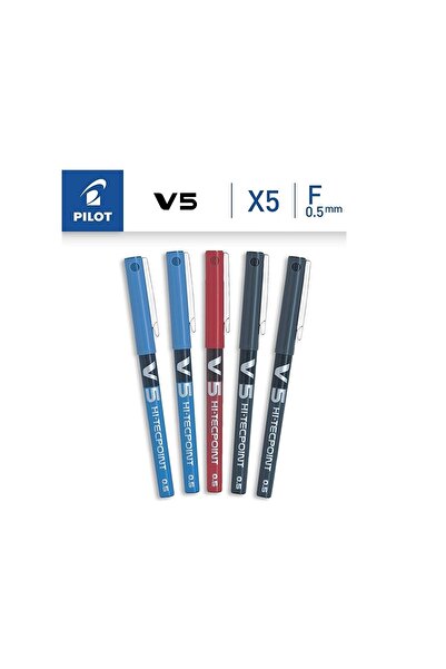 Pilot V5 Hi-tecpoint 5 Adet Iğne Uçlu Mürekkepli Kalem