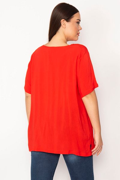 Şans Plus Size Blouse - Red - Regular fit