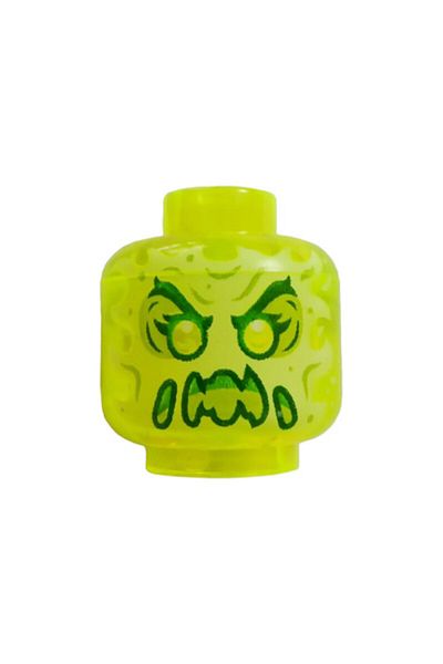 LEGO Original Accessory Custom Minifigure Minifigure Head Ghost Ghost Neon Green Furious Woman Head