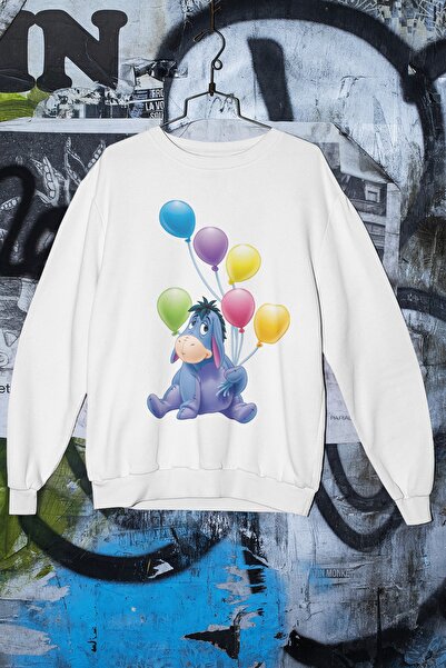 SUNFREE Unisex majica Eeyor Vini Puh Štampano Oversize kroj