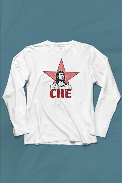 Kendim Seçtim Ernosto Че Гевара Червона Зірка Червона Зірка Довгий Рукав Футболка з Принтом
