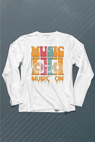 Kendim Seçtim Muzika Musicon Kasetofon Majica dugih rukava Štampano T-shirt