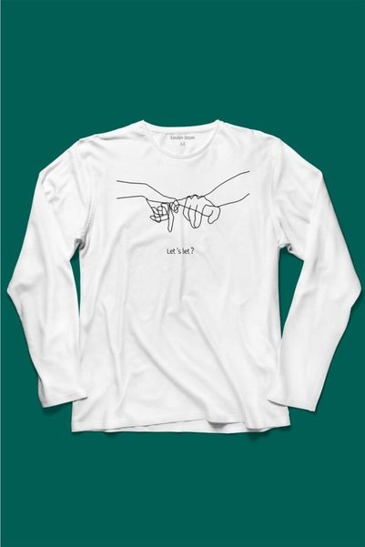 Kendim Seçtim Тврдња: Вољена минималистичка T-shirt дугих рукава са Štampano
