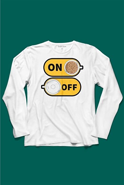 Kendim Seçtim Kafa Uključeno Isključeno Kafa Majica dugih rukava Štampano T-s...