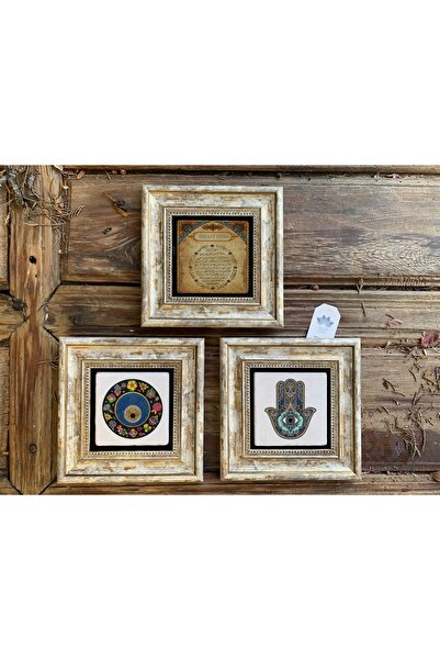 Oscar Stone Decor Oscar Stonedecor Çerçeveli Taş Duvardekoru 20x20cm 3lüset F...