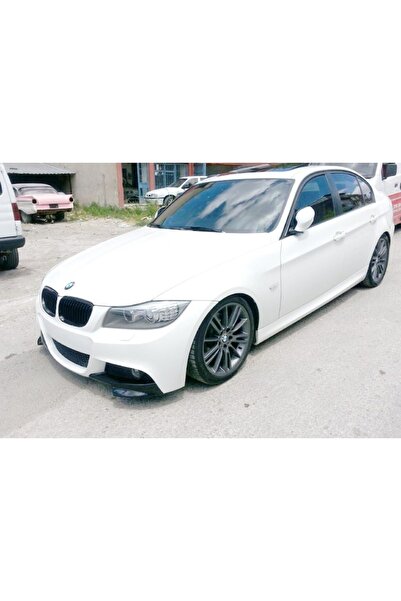 HYM TUNİNG Bmw E90 Lcı Tampon Ön Flap Seti Mtek Tampon Uyumlu Parlak Siyah, Sağ Sol Takım, 2008 2011