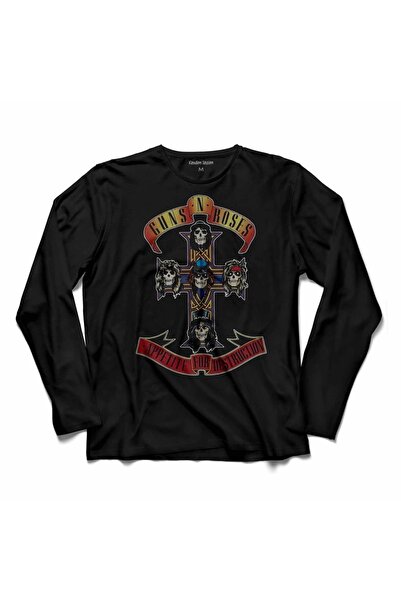 Kendim Seçtim Guns N And Roses Gun Rose And Blood Gun Majica dugih rukava Šta...