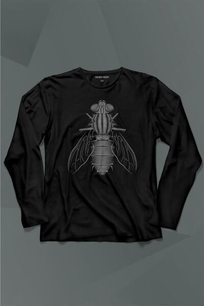 Kendim Seçtim Silueta insekta pčele, crtež medonosne pčele, majica dugih ruka...