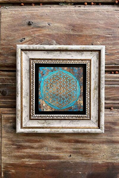 Oscar Stone Decor Çerçeveli Taş Tablo 20x20cm 4'lü Set(1213-1104-1090-114)şahmeran Nar Fatma Ana