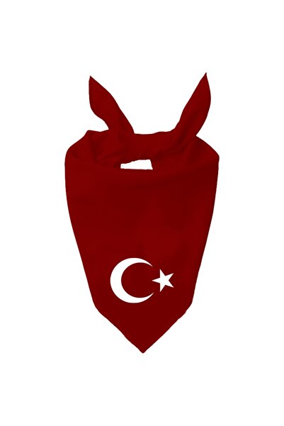 Tasarım Trend Eșarfă de culoare unică cu design Ayyıldiz