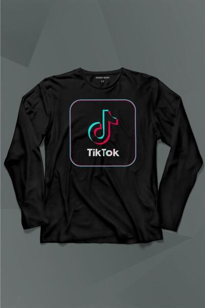 Kendim Seçtim Tik Tok logo Tiktok muzički video majica dugih rukava Štampano ...