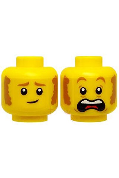 LEGO Orjinal Aksesuar Custom Minifigür Minifigure Çift Surat Favorili Korkmuş...