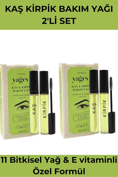 Yağevi Eyebrow Eyelash Care Oil Set of 2