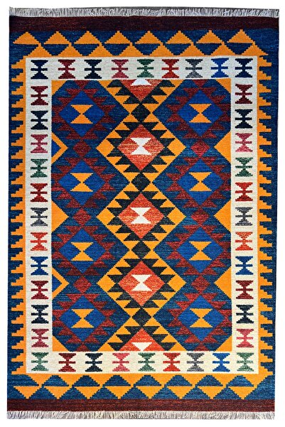 Rugs Modern Halı سجادة من القطن 560 بنمط عتيق منسوج متعدد الألوان