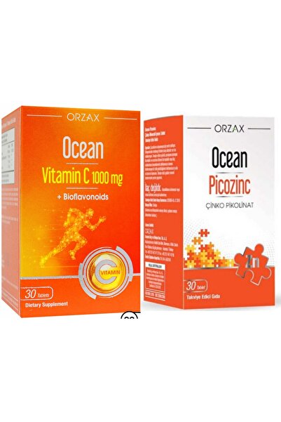 Ocean Vitamin C 1000mg 30 Tablet + Picozinc Çinko Pikolinat 30 Kapsül
