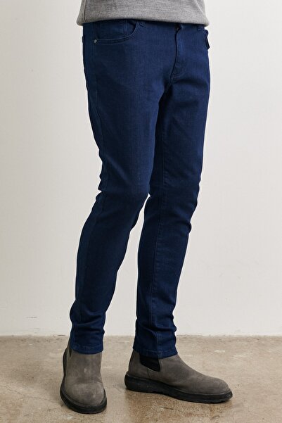 AC&Co / Altınyıldız Classics Men's Navy Blue Extra Slim Fit Slim Fit Rııs Flexible Denim Jean Jeans