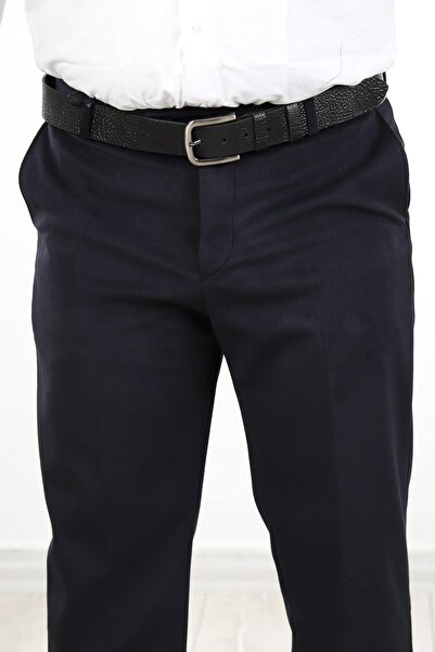 neowit Erkek Lacivert İçi Polarlı Yan Cep Klasik Kesim Kadife Pantolon