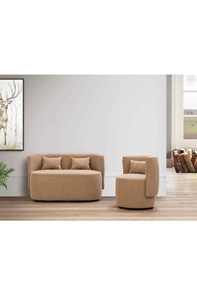 hoom concept Relax Teddy Ikili Koltuk Berjer Seti, Kahverengi
