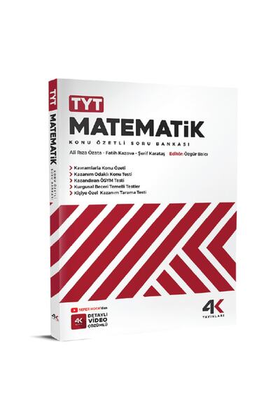 4k Yayınları 4 K Tyt Matematik Konu Özetli Soru Bankası