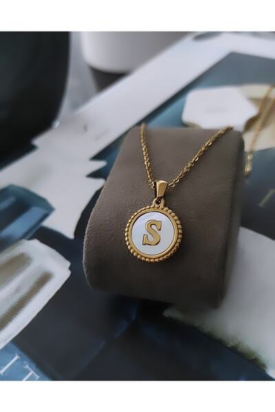 Atölye Eliz الصلب بيرليسسينت رسالة قلادة-s