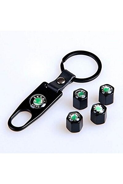 imza direksiyon kılıfı Πλαστικό κάλυμμα βαλβίδας και σετ μπρελόκ για Skoda