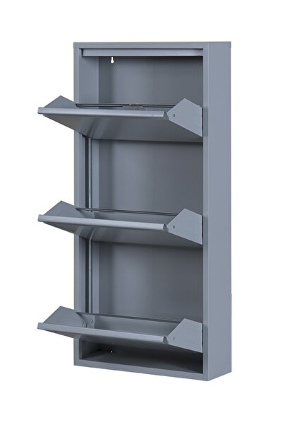 KASER Metal Ayakkabılık 3'lü Gri