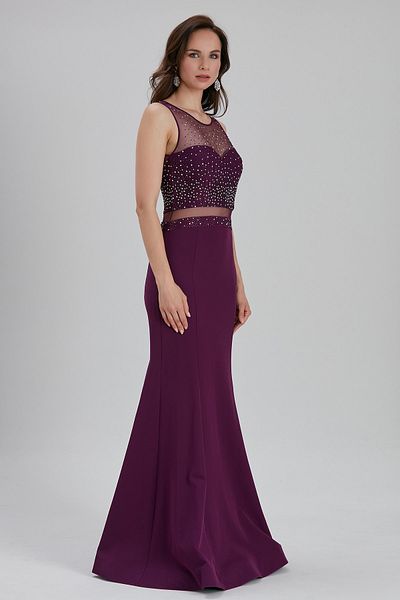 Neva Style Rochie de seara Bulava din satin brodata cu margele 4359mu