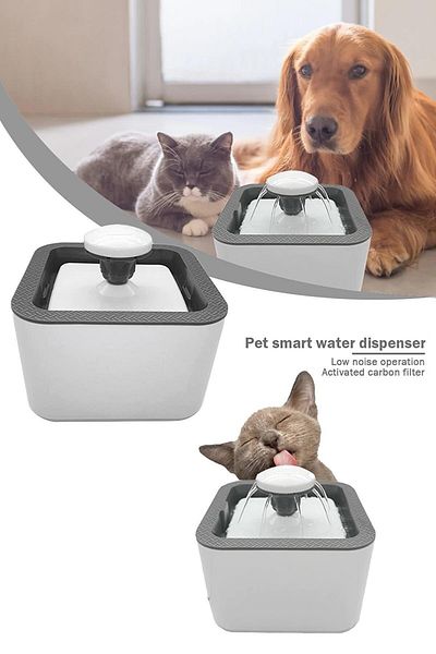 TechnoSmart Cat Dog Water Fountain Water Spring Container
