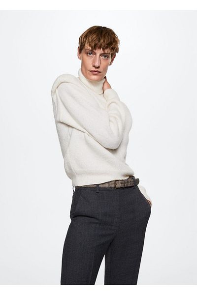 MANGO Woman Padded Knitwear Sweater