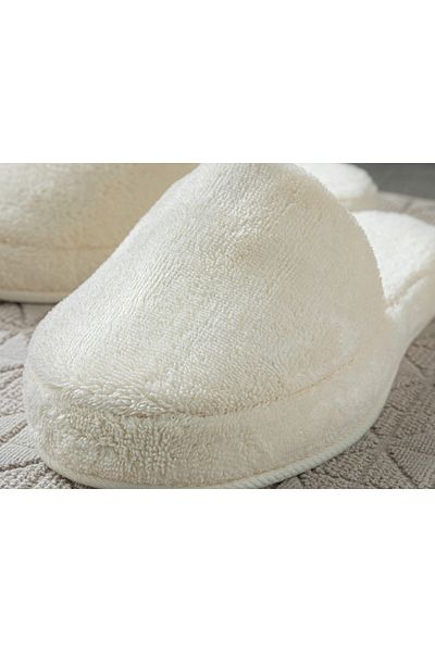 English Home Παντόφλες μπάνιου Softy Triga Cotton 40-44 Cream