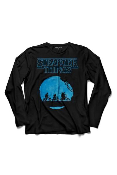 Kendim Seçtim Stranger Things Blue Moon Upside Down Biciklistička majica sa d...