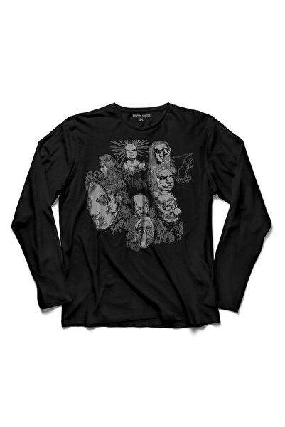 Kendim Seçtim Slipknot Mick Thomson Dizajn logotipa Slip Knot Majica dugih ru...
