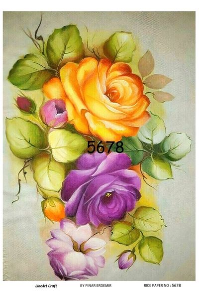 LİNEART Brass Decopage Paper No:5678