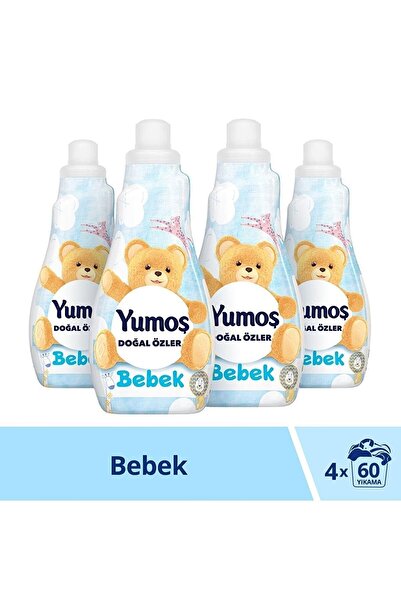 Yumoş Doğal Özler Bebek Konsantre Yumuşatıcı 1200ml X4